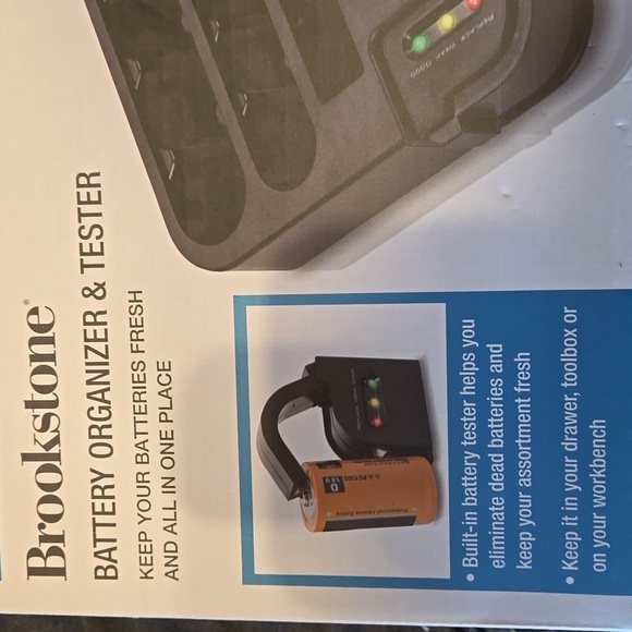 Brookstone Battery Tester and Organizer - Picture 2 of 2